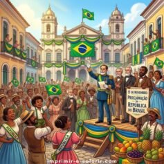 Desenhos da Proclamação da República para Colorir (PDF e A4)