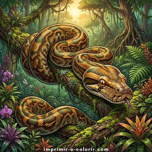 Desenhos de Cobras 🐍 para colorir e imprimir grátis