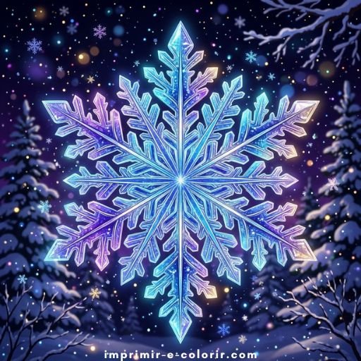 Desenhos de Flocos de Neve ❄️ para colorir e imprimir grátis
