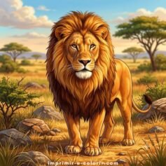 Desenhos de Leão 🦁 para Colorir e Imprimir Grátis (PDF e A4)