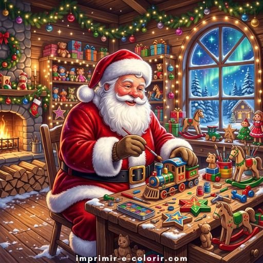 Desenhos de Pai Natal 🎅🏻 Papai Noel para colorir e imprimir grátis
