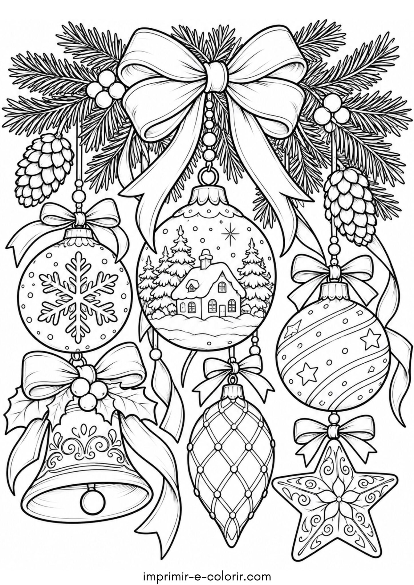 Desenho de Enfeites de Natal