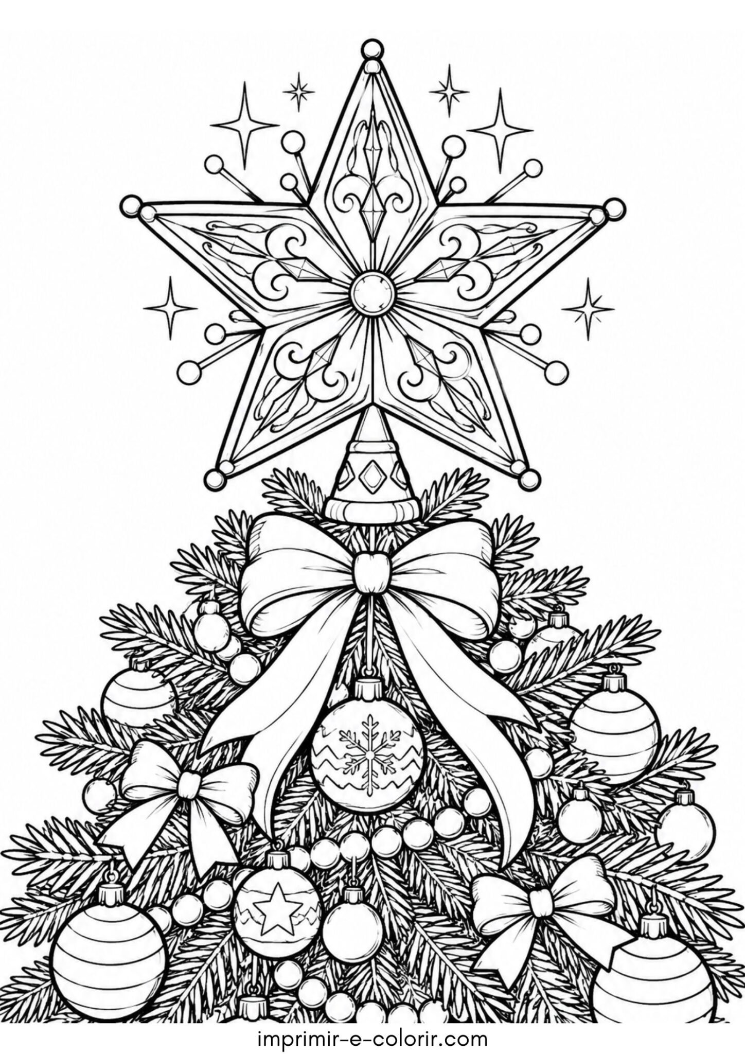 Desenho de Estrela de Natal