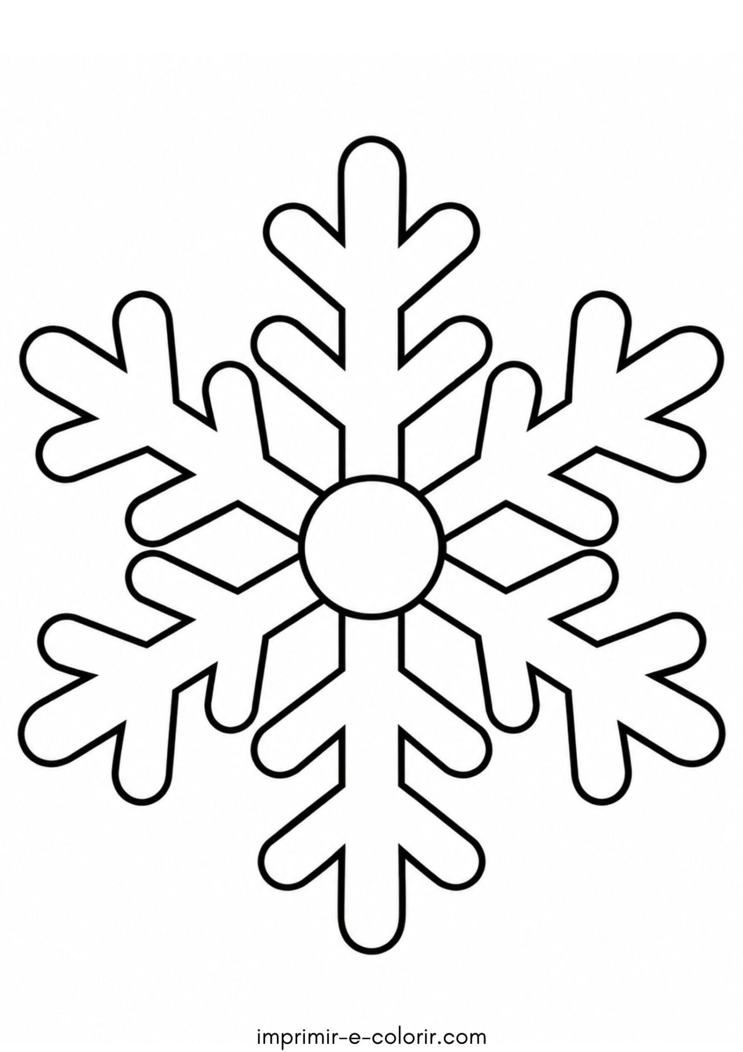 Desenho de Floco de neve fácil para crianças pequenas