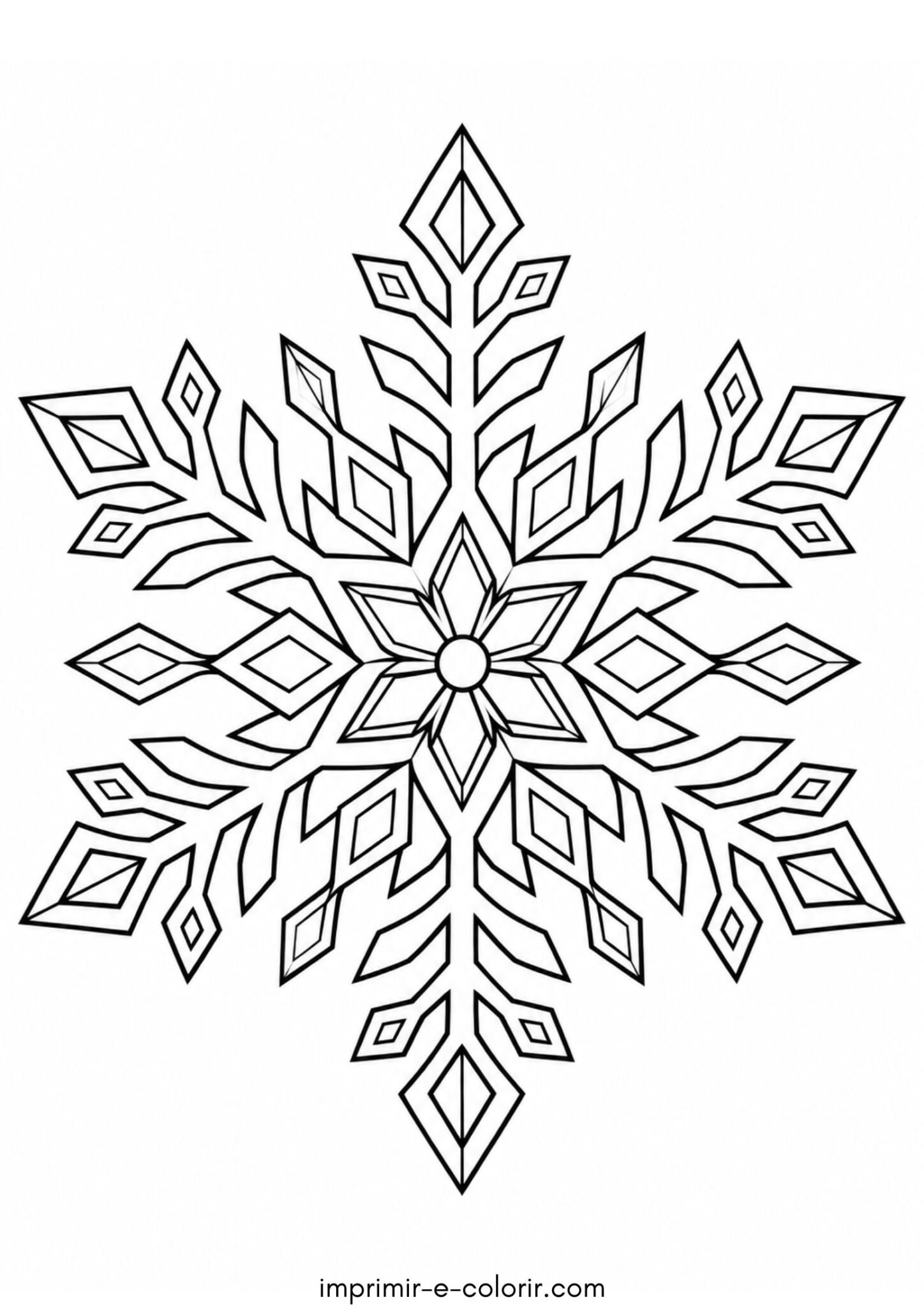 Desenho de Floco de neve geométrico