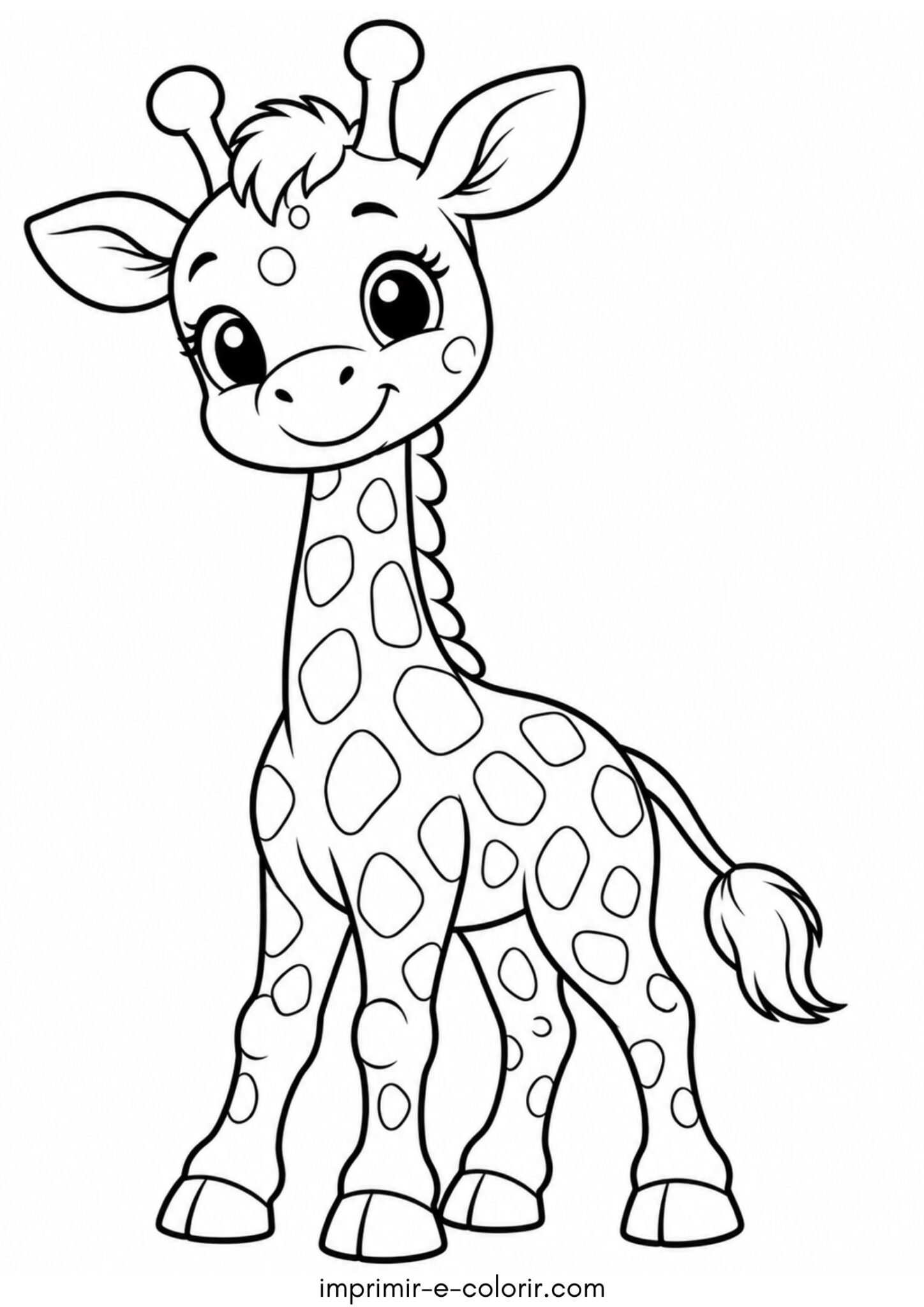 Desenho de Girafa simples para bebês