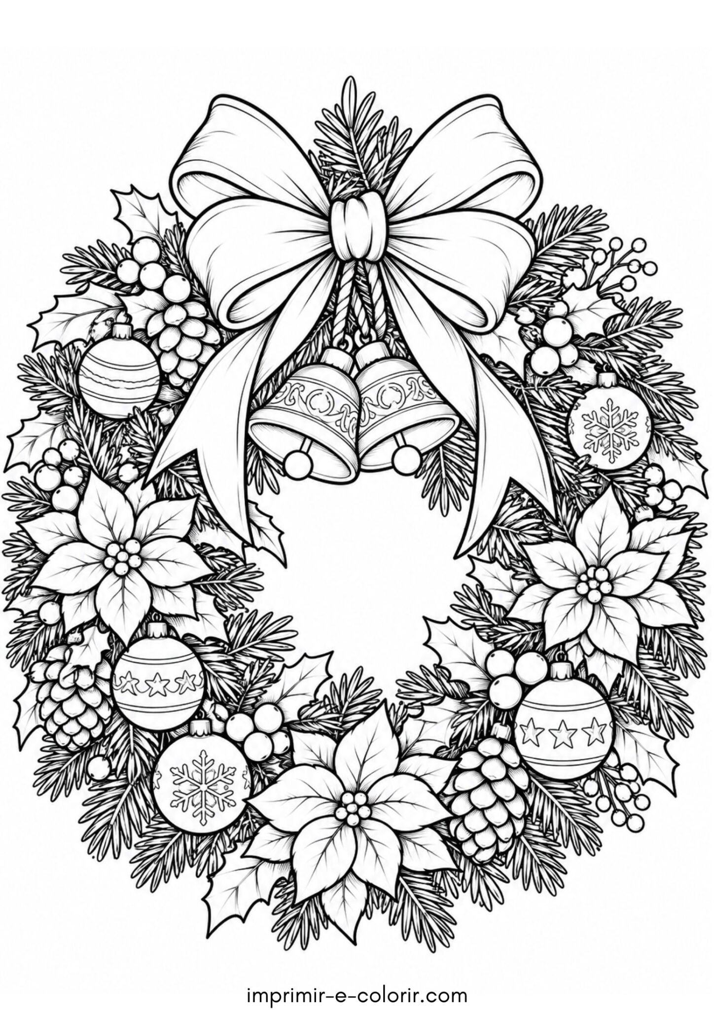 Desenho de Guirlanda de Natal