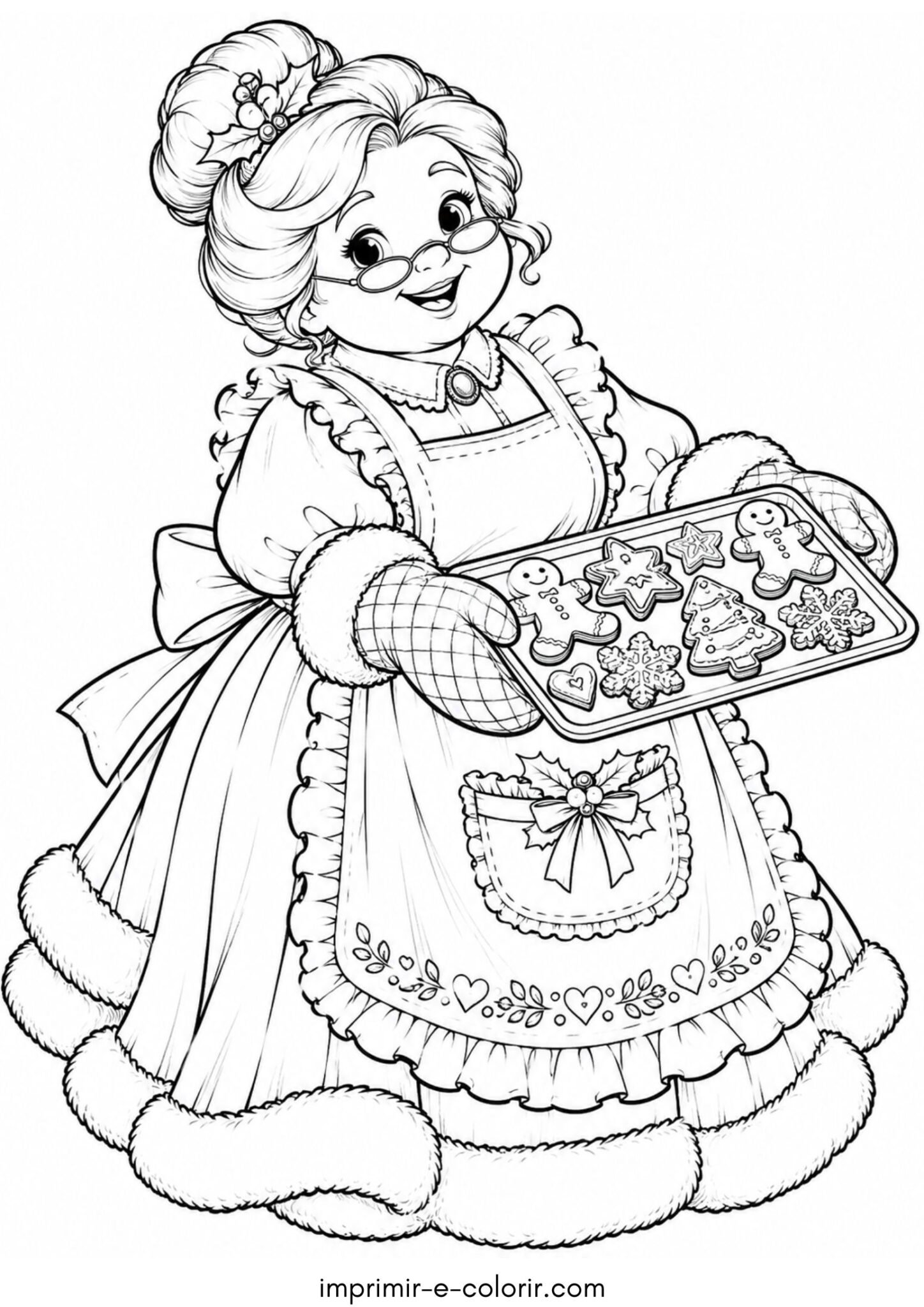 Desenho de Mamãe Noel