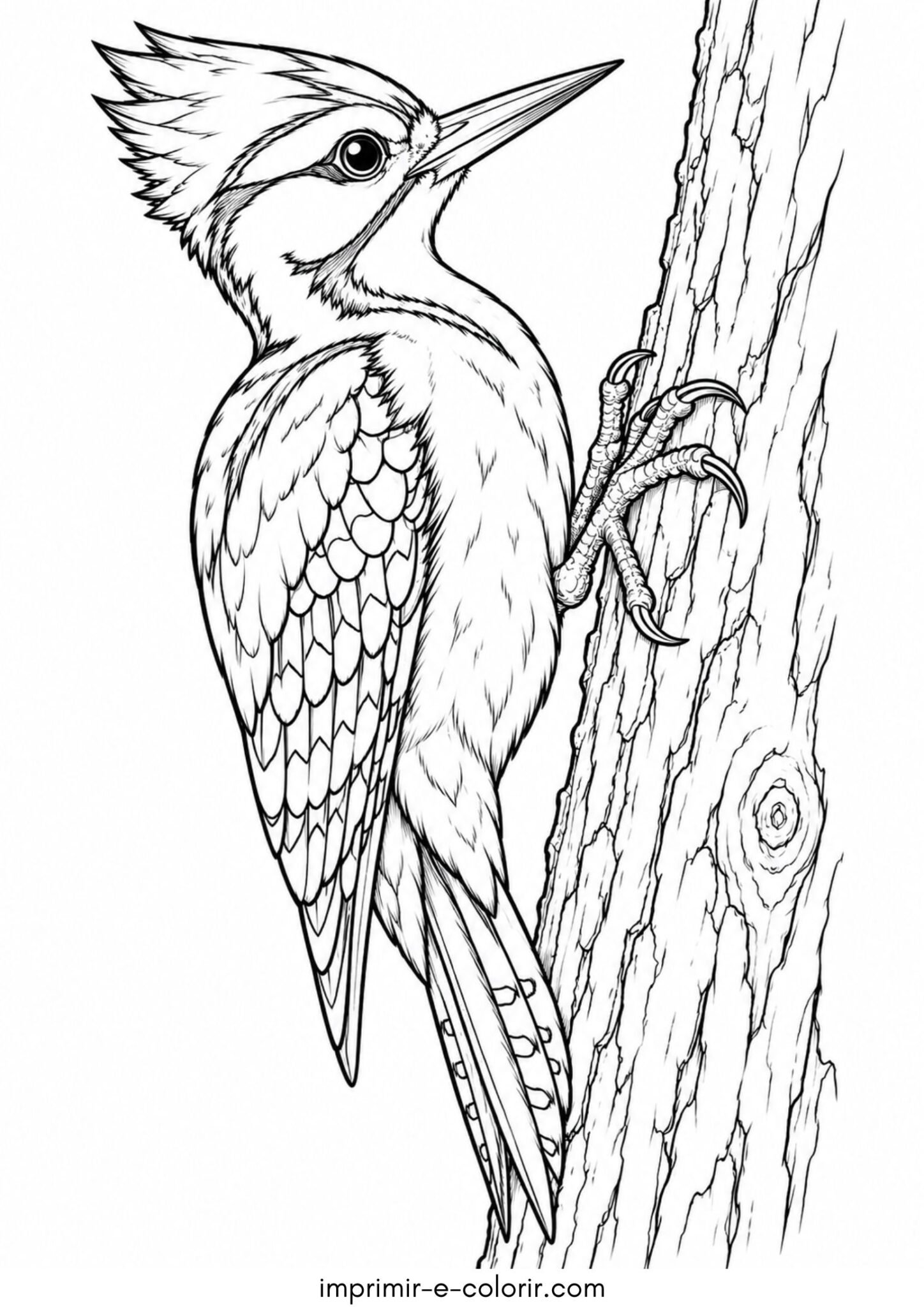 Desenho de Pássaro – Pica-pau