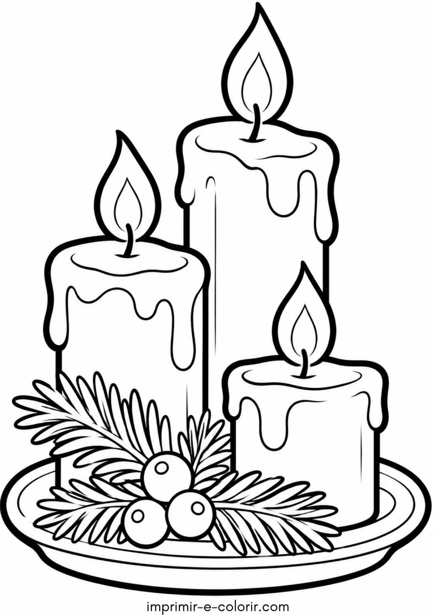 Desenho de Velas de Natal
